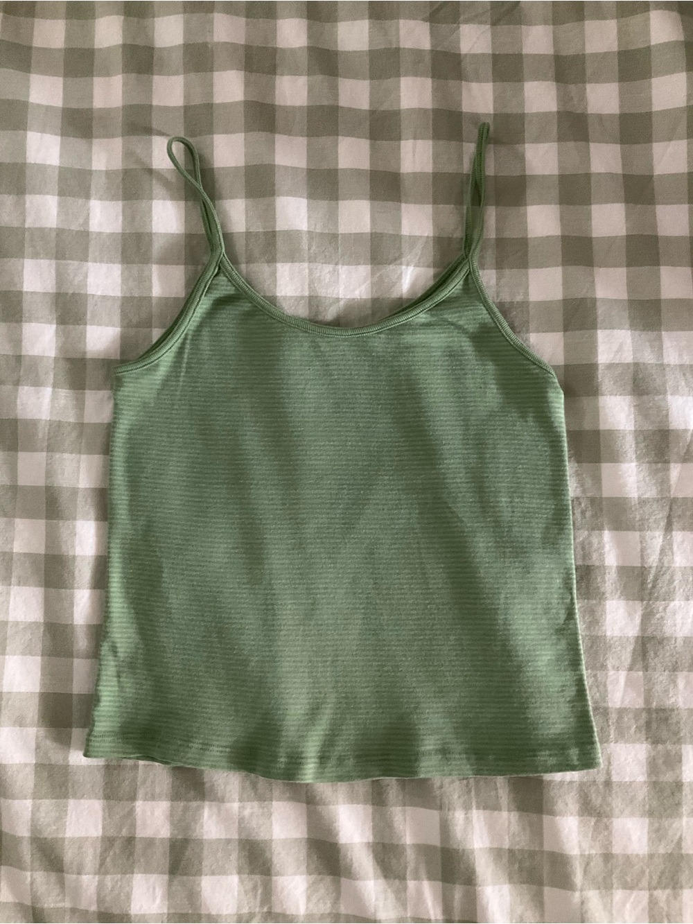 Brandy Melville Matcha Green Striped Cami